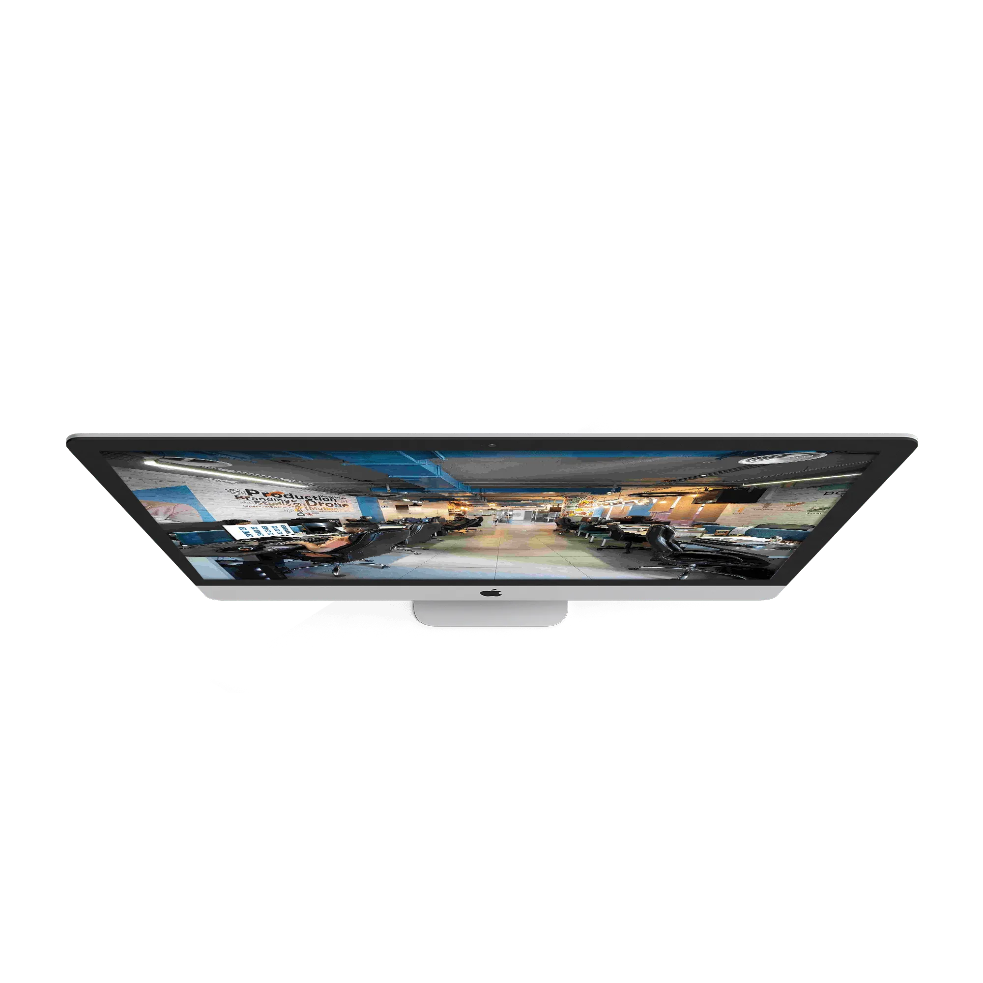 Dot Media creative setup - Apple iMac screen displaying media content.