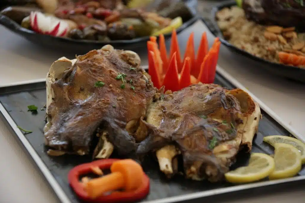 Dot Media food photography - Cooked sheep head dish.