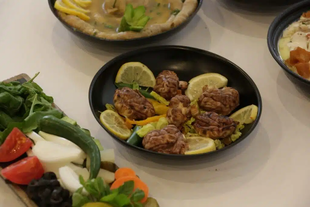 Dot Media food photography - Cooked sheep brain dish.
