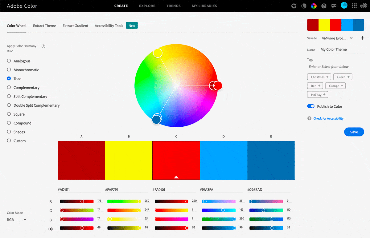 لوحات الألوان الاحترافية لاختيار الألوان في التصميم مع Dot Media