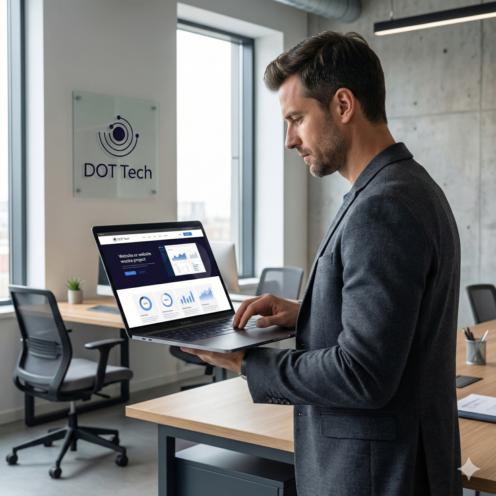 Business owner evaluating mobile app development in Jordan before starting a project