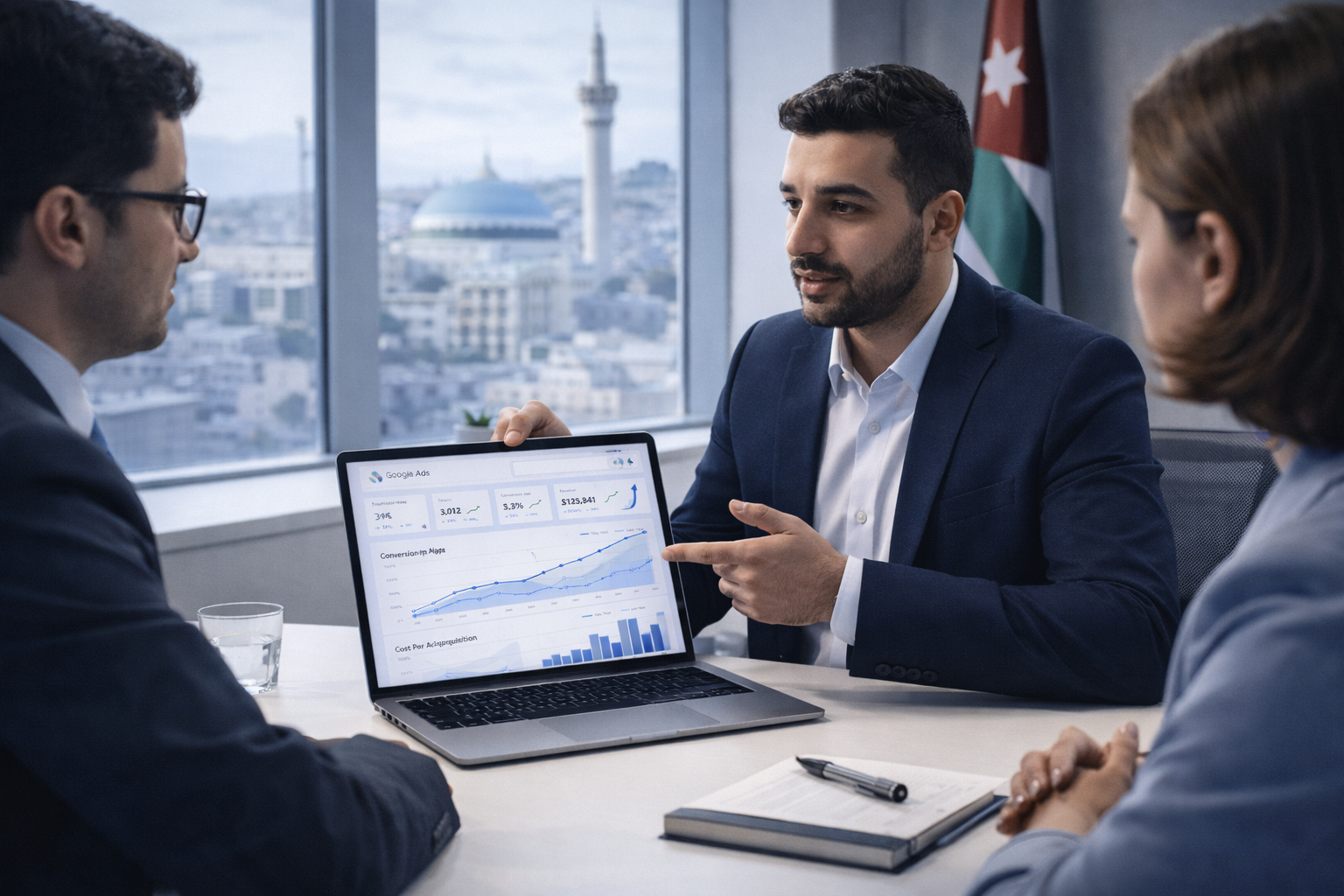 شركة إعلانات جوجل في الأردن تقوم بتحليل أداء الحملات الإعلانية