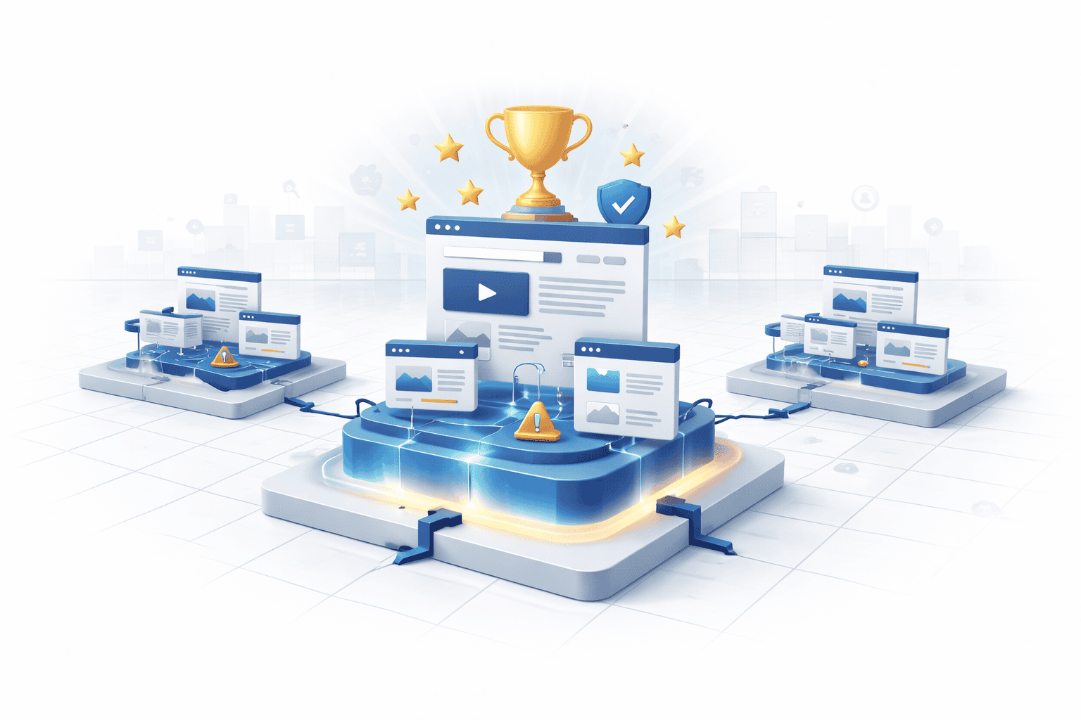 Corporate infographic visualizing authority based content structure improving website visibility in Jordan