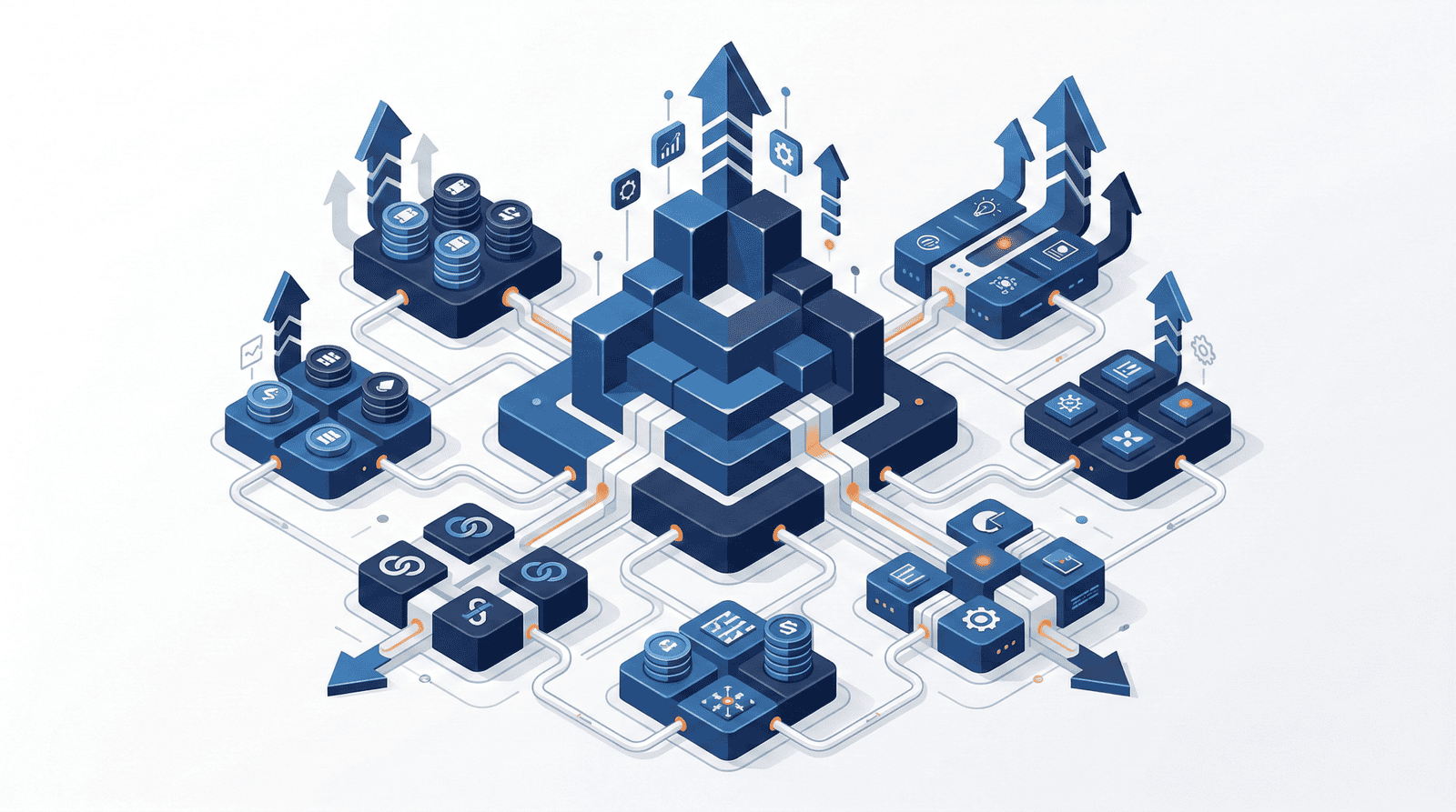 Professional 3D infographic illustrating structured operational execution in event marketing in Jordan