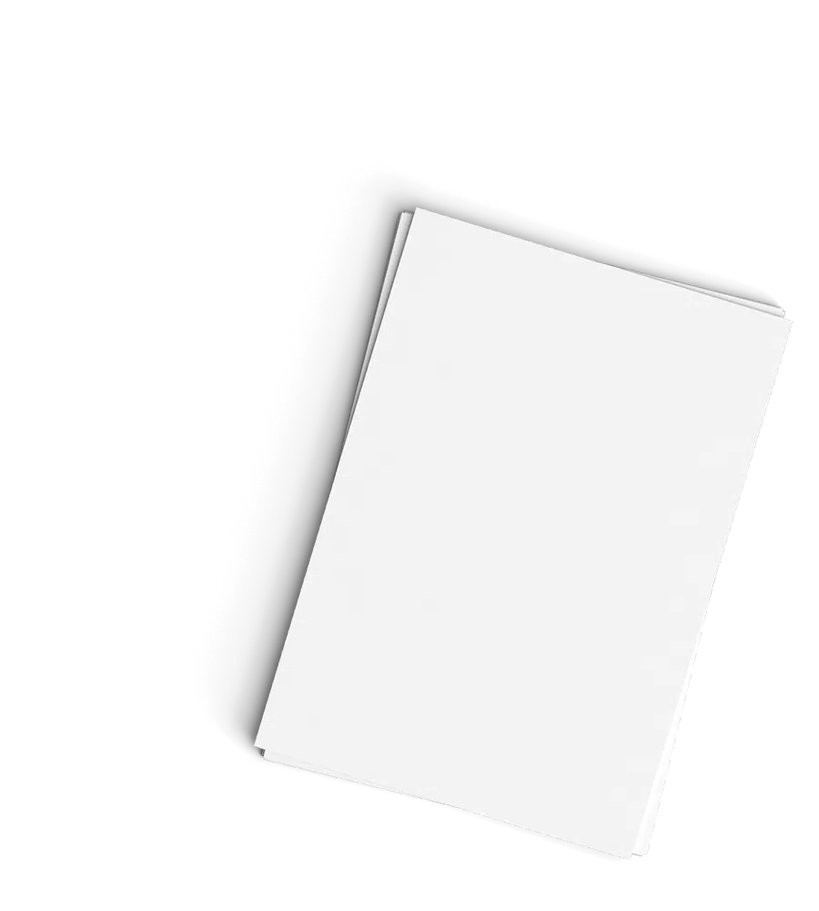 Dot Media office supplies - White blank papers for creative brainstorming