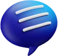 Dot Media 3D chat bubble icon.