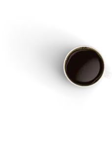 cup of coffee on white background
